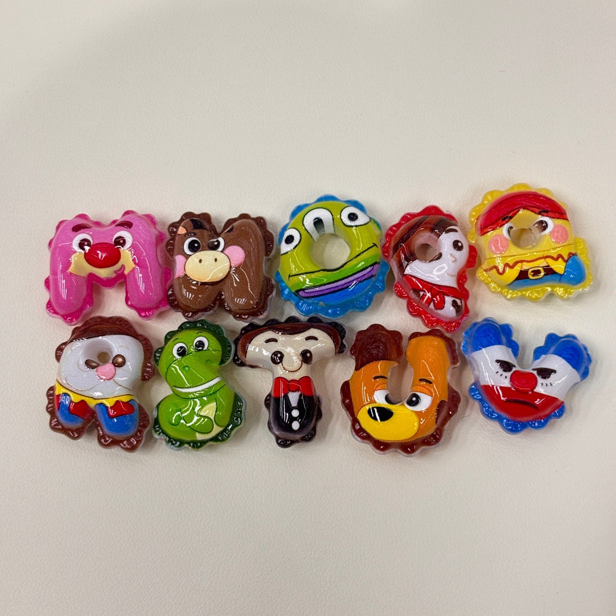 Toy Adventure Alphabet Acrylic Focal Beads, A-Z Puffy Balloon Initial Beads for DIY Beadable Pens, Keychains & Name Charms