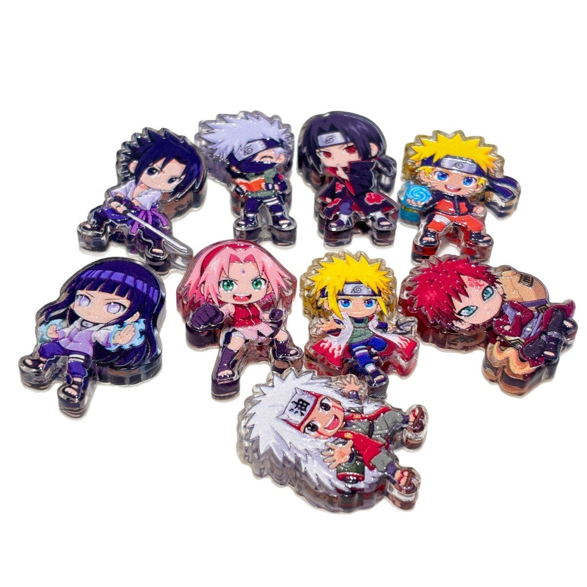 Anime Shinobi Ninja Acrylic Focal Beads, Whirlwind Energy Hero & Rogue Clan Beads for DIY Beadable Pens & Keychains