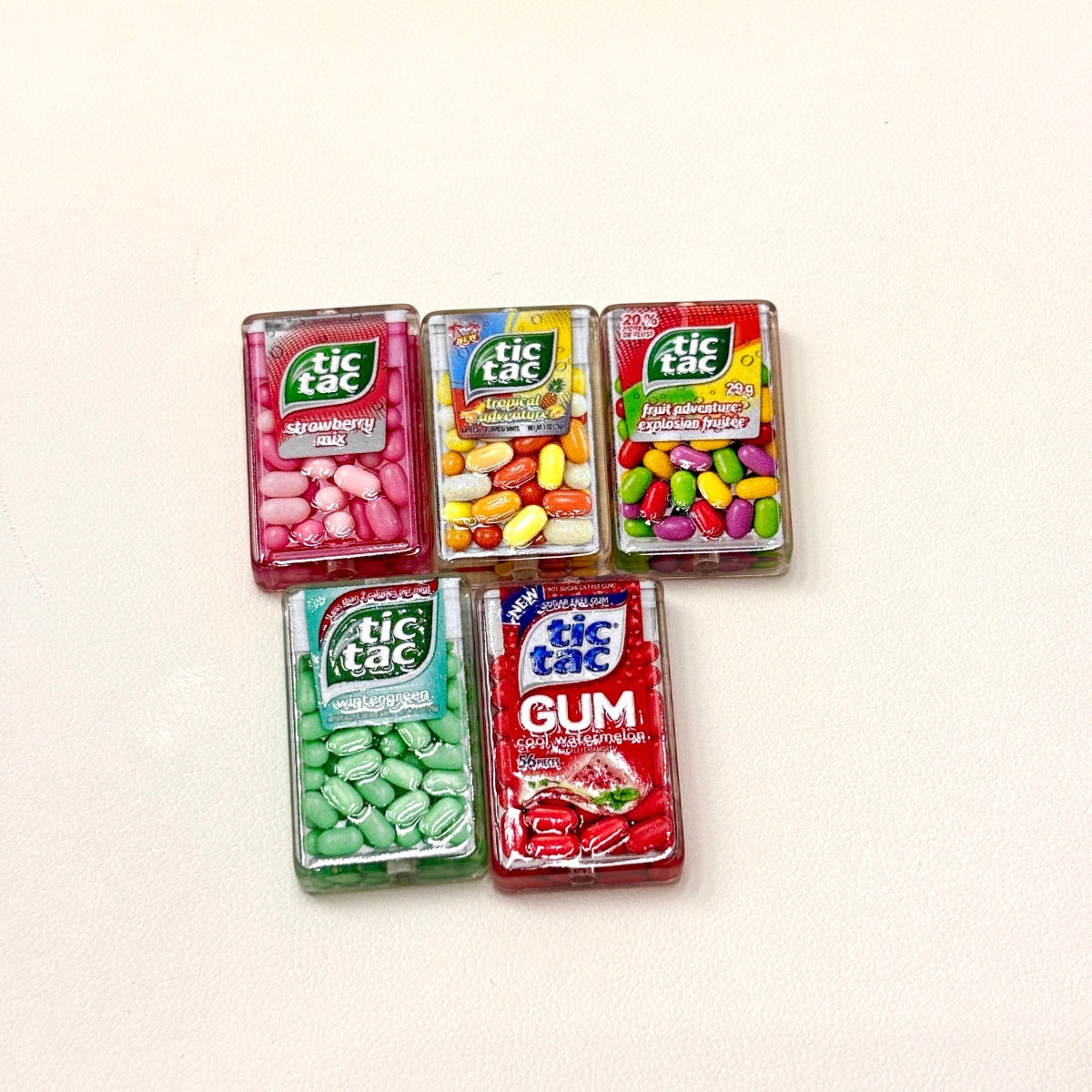 Mini Pocket Breath Mint Box Acrylic Focal Beads, Fruit Candy & Cool Peppermint Beads for DIY Beadable Pens & Keychains