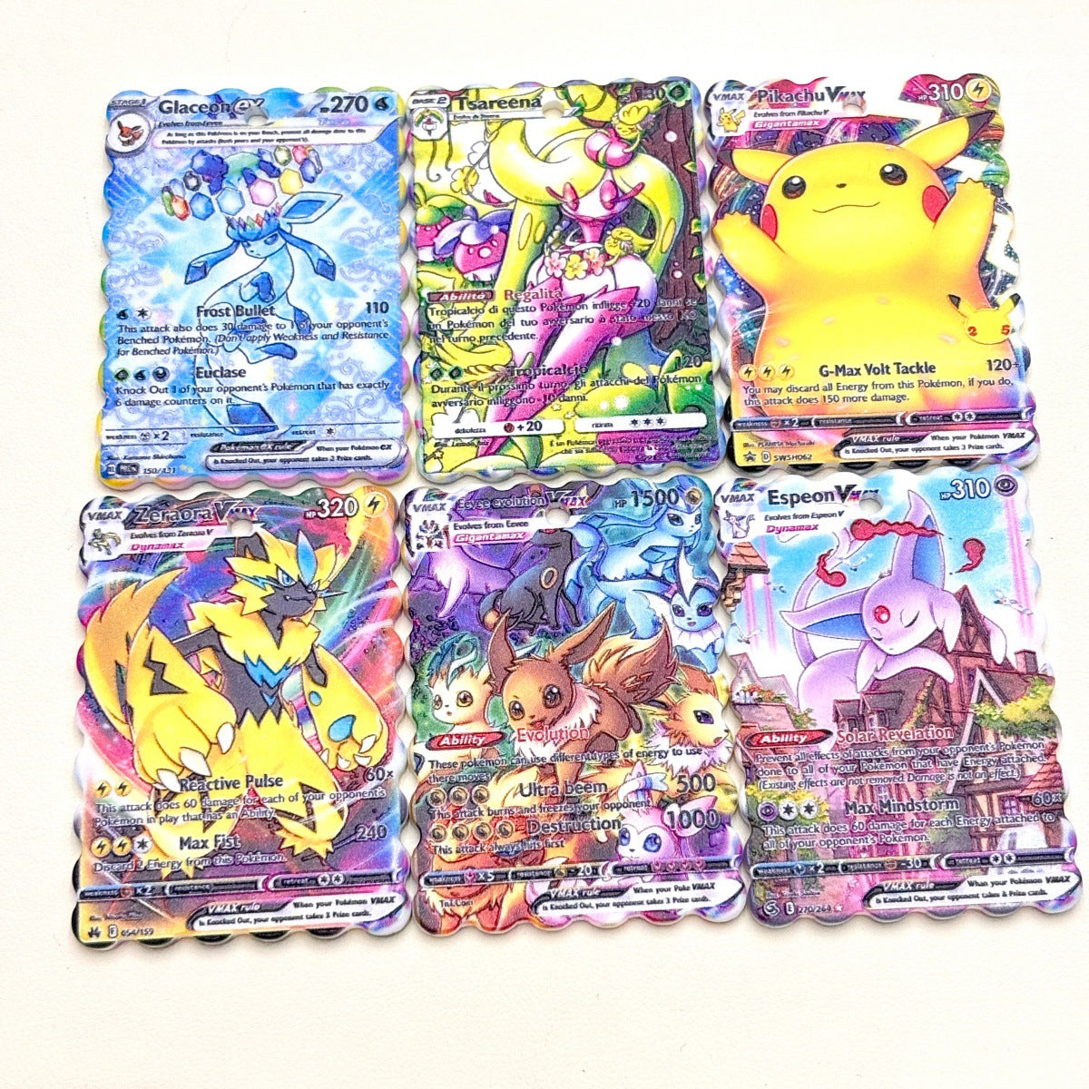 Mini Trading Card Game Acrylic Focal Beads, Holographic Battle Card & Pocket Monster Beads for DIY Beadable Pens & Keychains