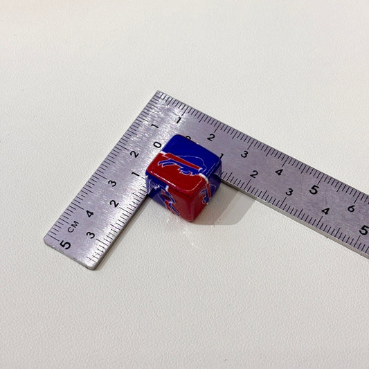 Pro Football Team Dice Acrylic Focal Beads, 3D Game Day Cube & Mascot Square Beads for DIY Beadable Pens & Keychains