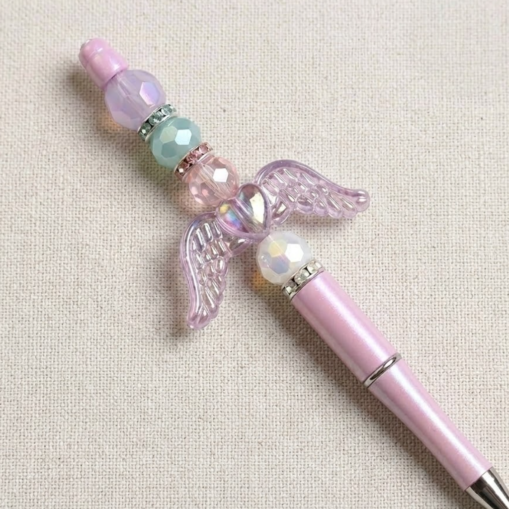 Iridescent Acrylic Angel Heart Wings Focal Beads | Acrylic Bead for DIY Bracelet Keychain Jewelry Making