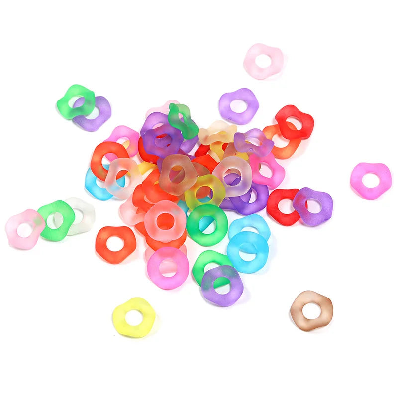 Macaron Large Hole Spacer Beads Feel Paint Wave Beaded Spacer