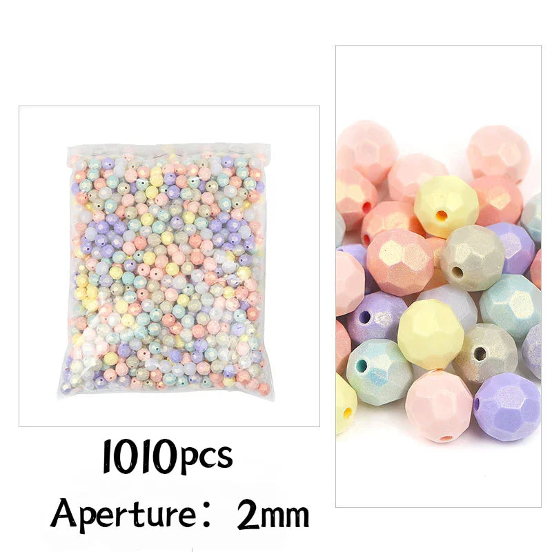 Acrylic mixed color beads plastic love five-pointed star through hole beads 500G