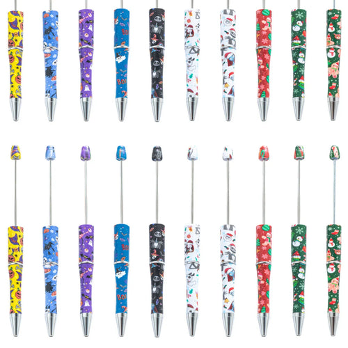 DIY Plastic Bead Pen Cartoon Christmas Halloween Bead Pen