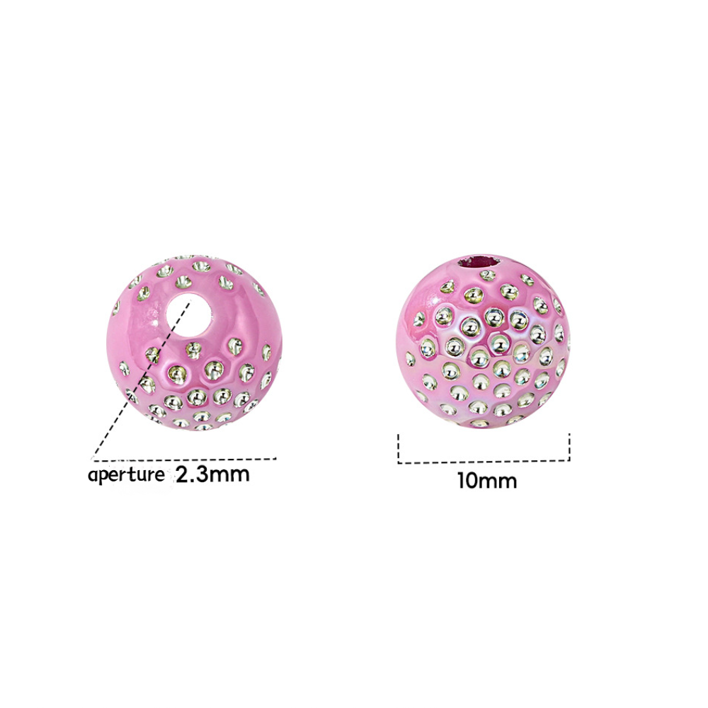 10mm AB Rhinestone Disco Ball Beads, Shiny Shamballa Crystal Round Spacer Beads for DIY Beadable Pens, Keychains, Car Hanging Ornaments Crafting