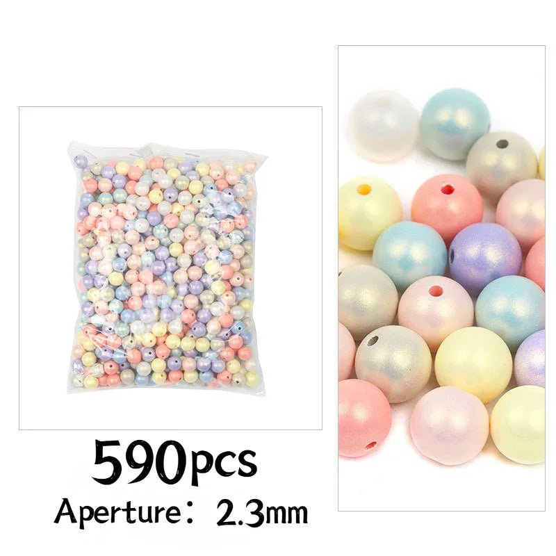 Acrylic mixed color beads plastic love five-pointed star through hole beads 500G