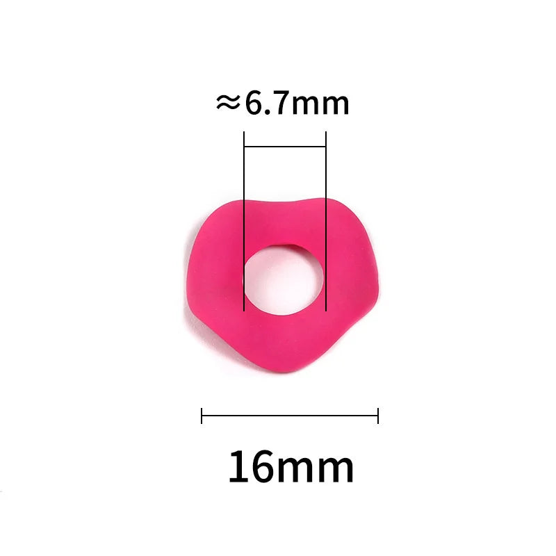 Macaron Large Hole Spacer Beads Feel Paint Wave Beaded Spacer