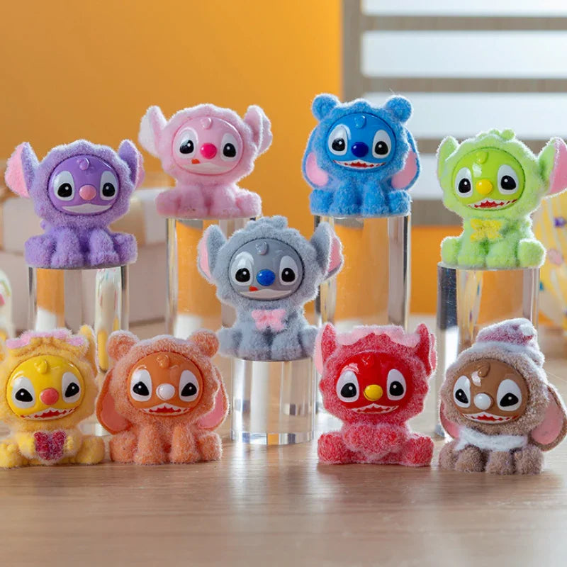 Cartoon Flocking Stilt Blind Box Doll Adorable 10 Pcs/set