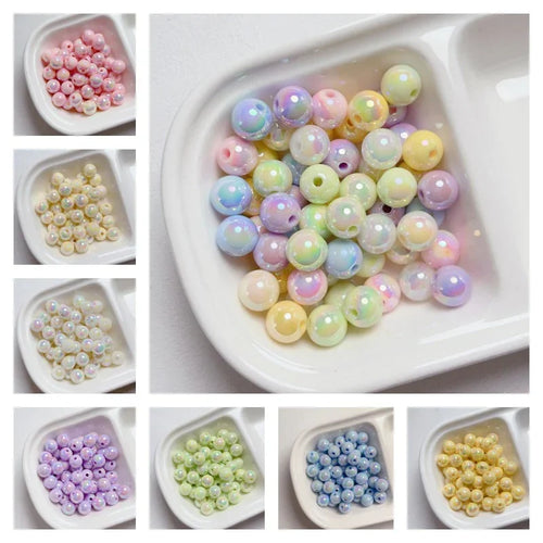 8-12mm Mabei Luminous Solid Straight Hole Beads