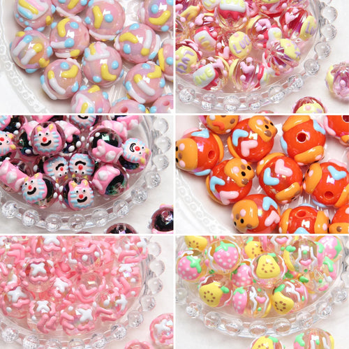 Heavy Oil Hand-painted Beads Beaded Diy Acrylic Beads