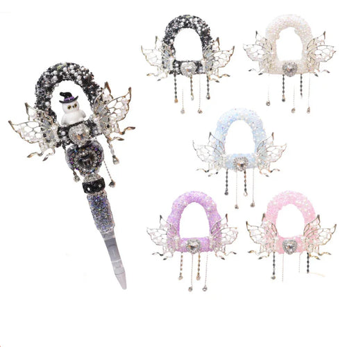DIY Wings Photo Frame Beads Beaded Pen Pendant