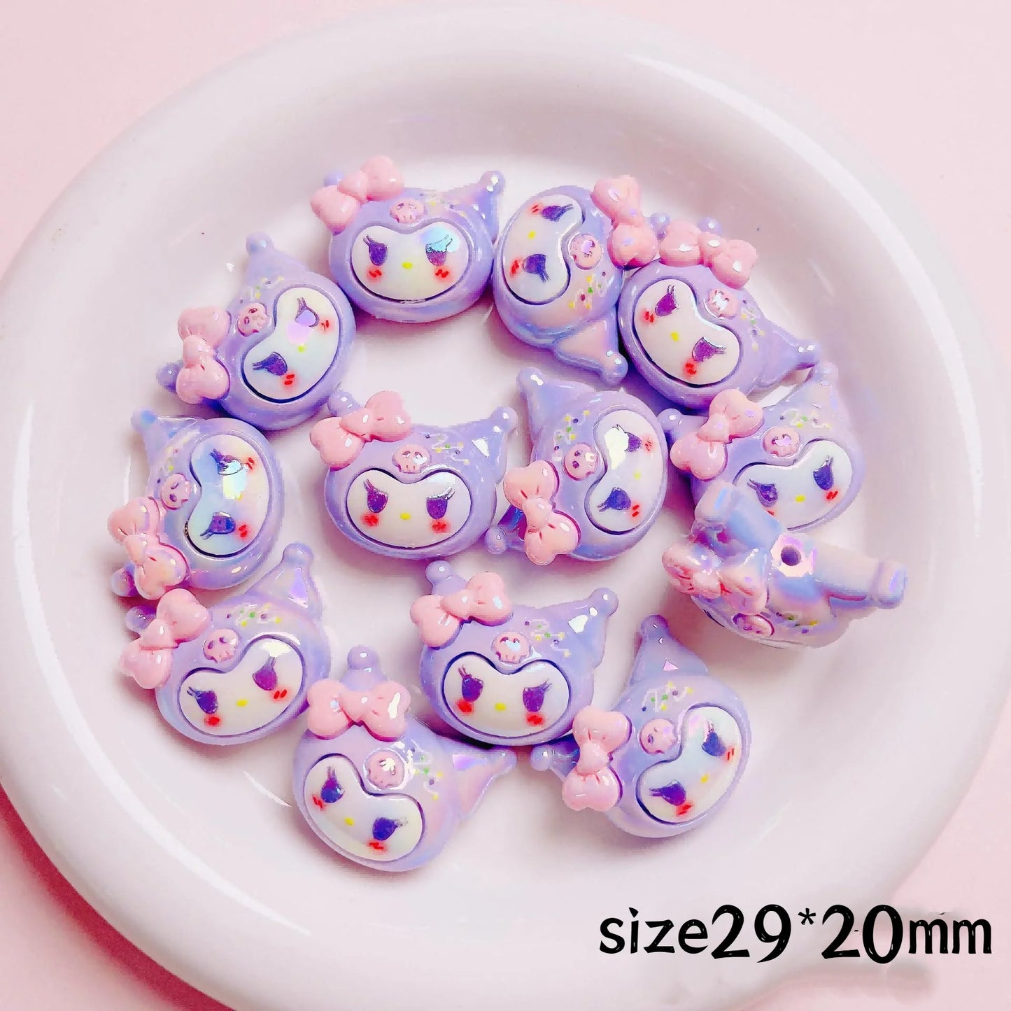Cute Cartoon Sanrio Resin Straight Hole Beads