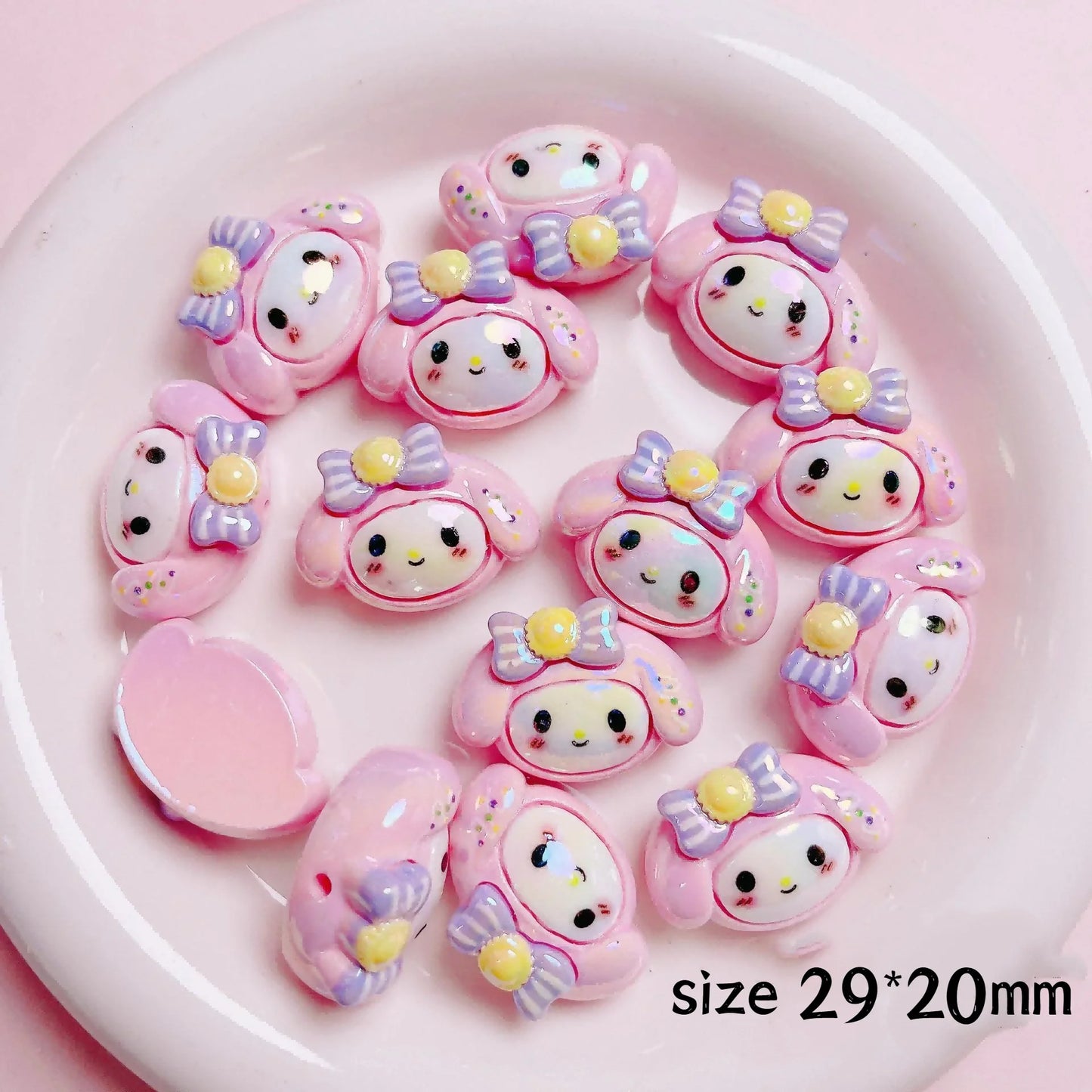 Cute Cartoon Sanrio Resin Straight Hole Beads