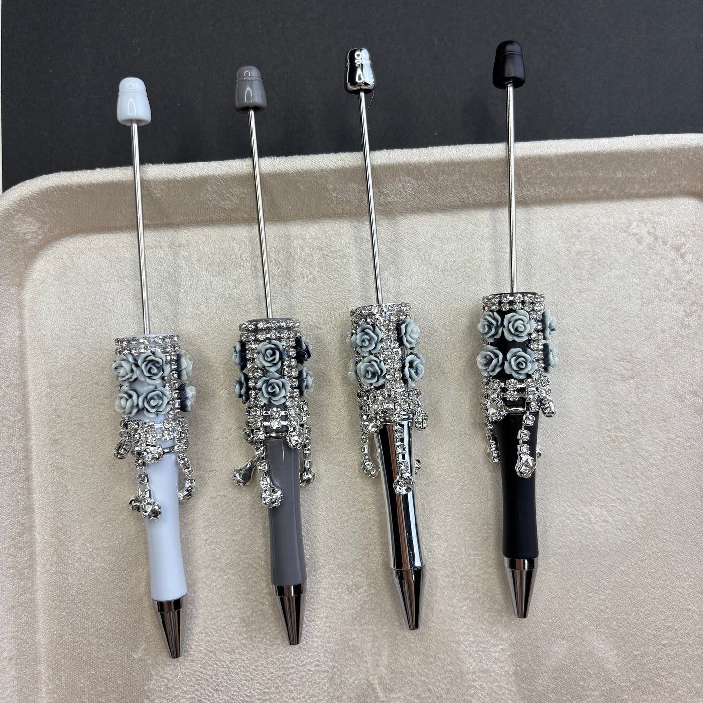 Diamond Flower Chain Beaded Pen