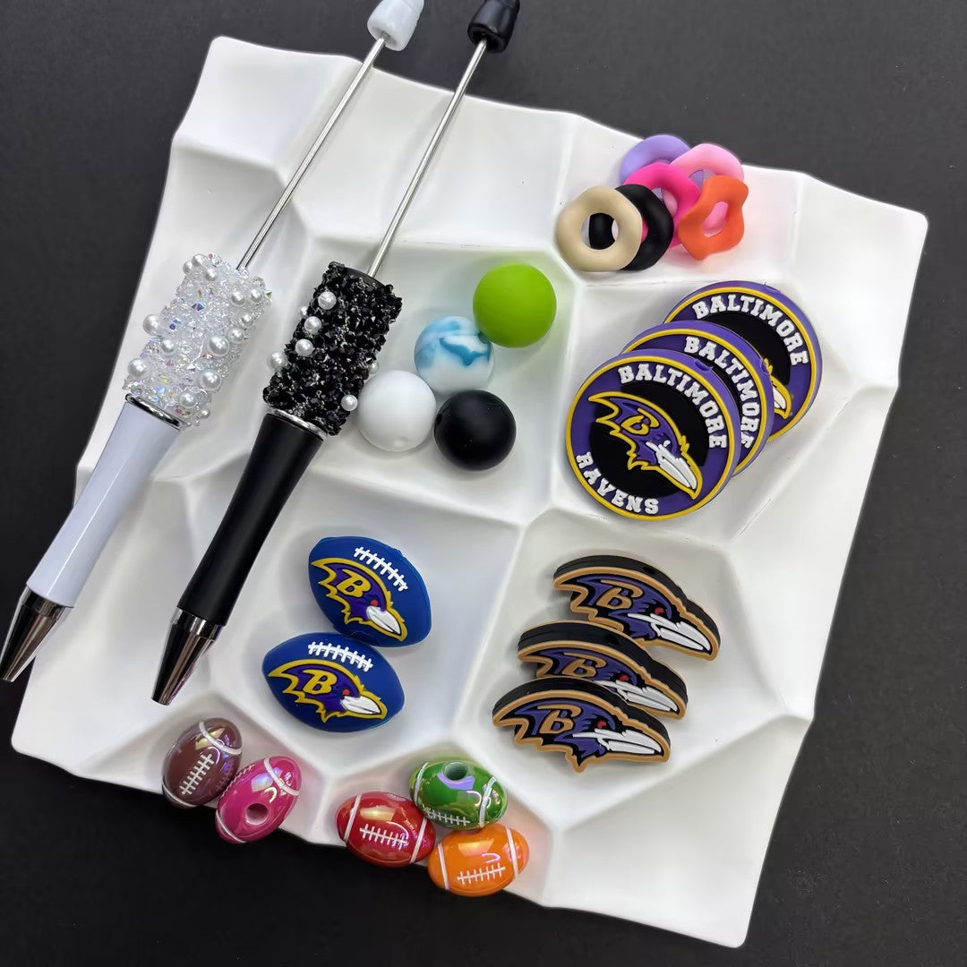 NFL Team Silicone Bead Set –NFL Team Combo Packs - Beadable Cat