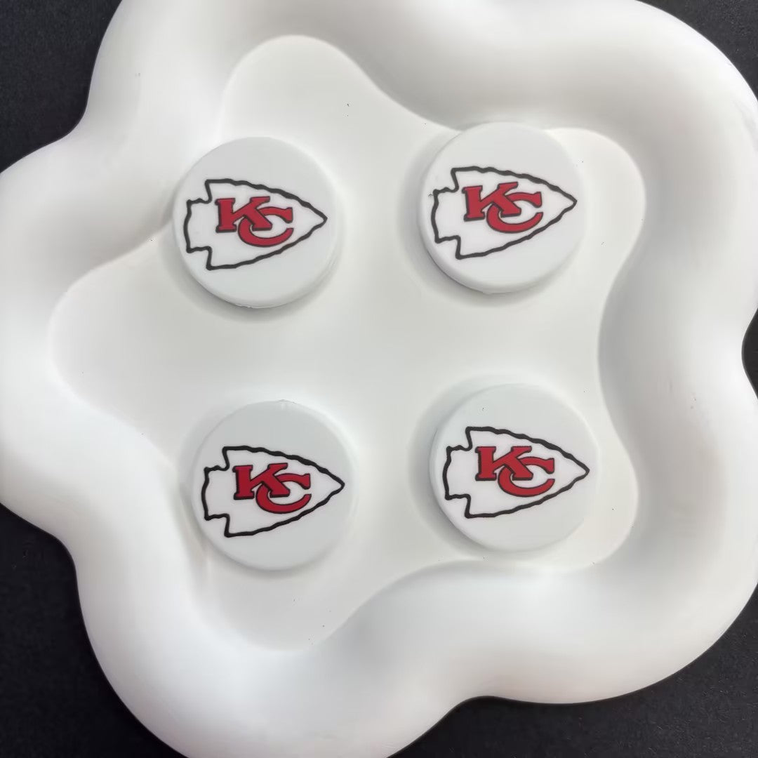 Game Day Football Faux Leather Bows for Beadable Pens | Layered Team Spirit Bow Charm for DIY Keychains & Craft Supplies