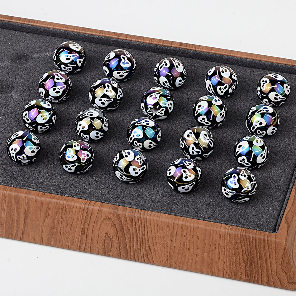 16mm Halloween Ombre Bubblegum Beads, Spooky Watercolor Acrylic | Acrylic Bead for DIY Bracelet Keychain Jewelry Making