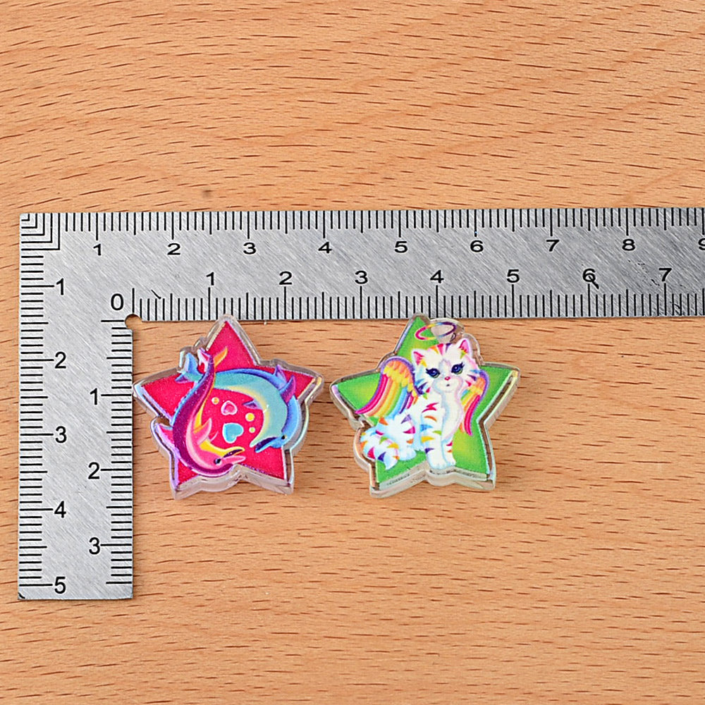 90s Retro Rainbow Animals Acrylic Bubblegum Beads, AB Iridescent | Acrylic Bead for DIY Bracelet Keychain Jewelry Making