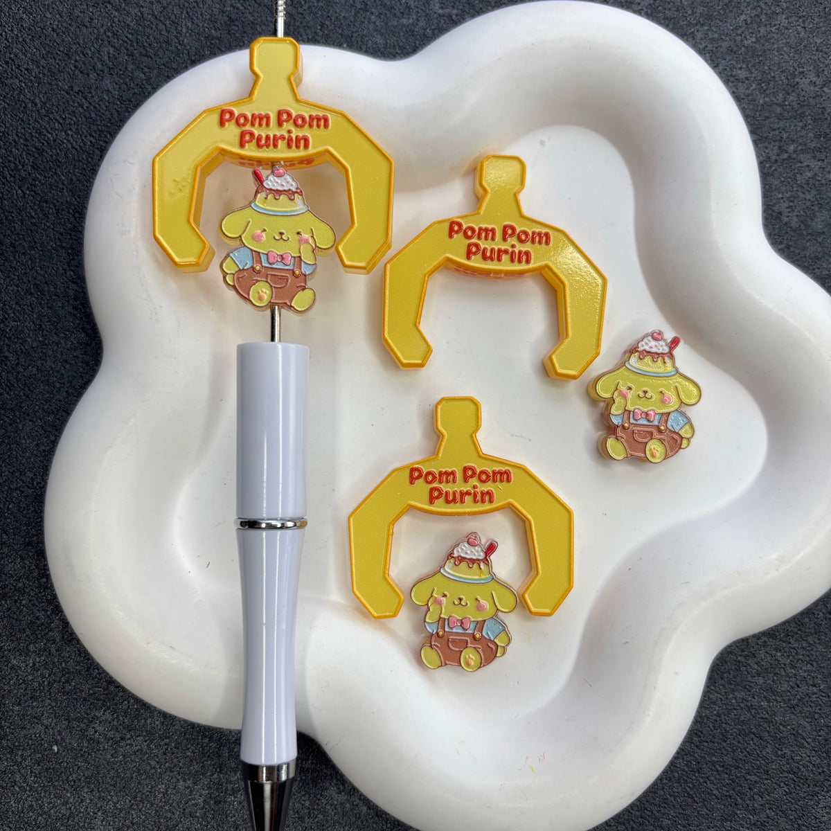 Cartoon Character Arch Frame Focal Beads with Mini Charms, DIY Beadable Pen Connector Accessories, Craft Beads for Keychain & Pen Bar Making