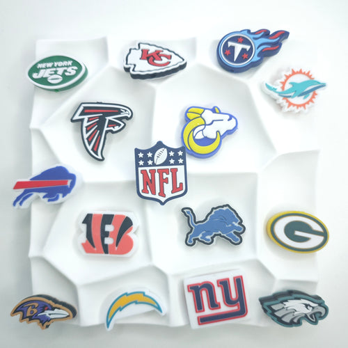 NFL team logos combined Silicone Focus Beads