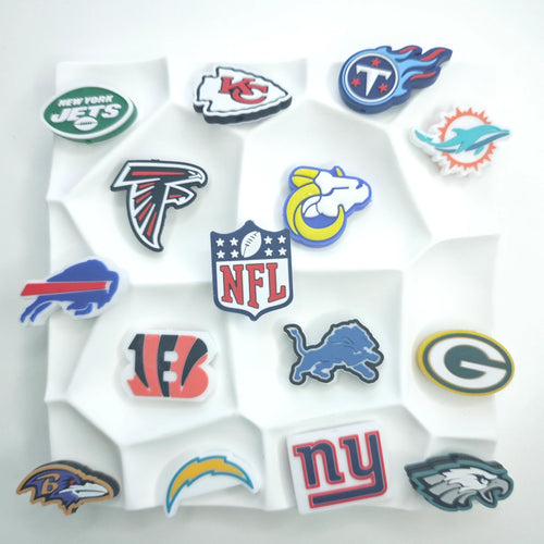 NFL team logos combined Silicone Focus Beads