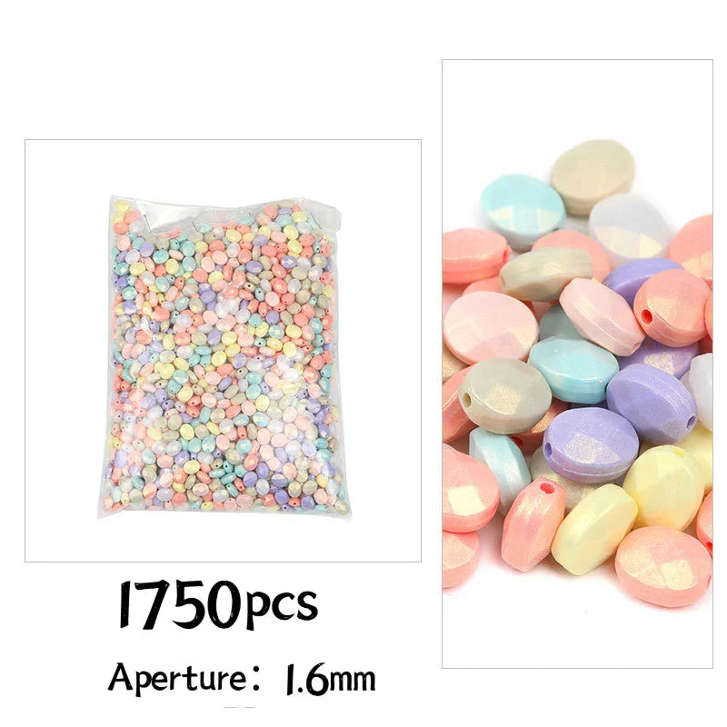 Acrylic mixed color beads plastic love five-pointed star through hole beads 500G