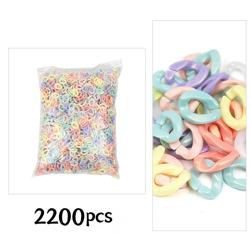 Acrylic mixed color beads plastic love five-pointed star through hole beads 500G