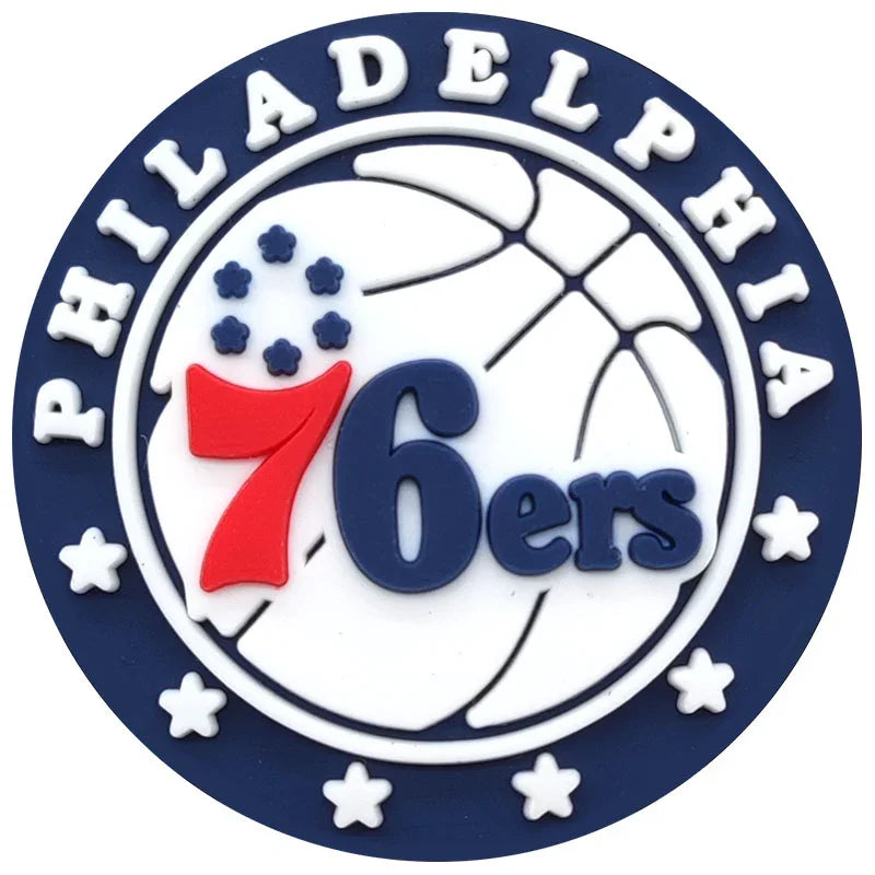 Silicone Focal Beads 3D  NBA team logo | DIY Sports Fan Bracelet & Keychain Craft Bead