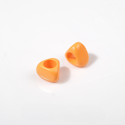 6mm Large Hole Triangle Acrylic Beads - 10.5mm Lacquered Chunky | Acrylic Bead for DIY Bracelet Keychain Jewelry Making