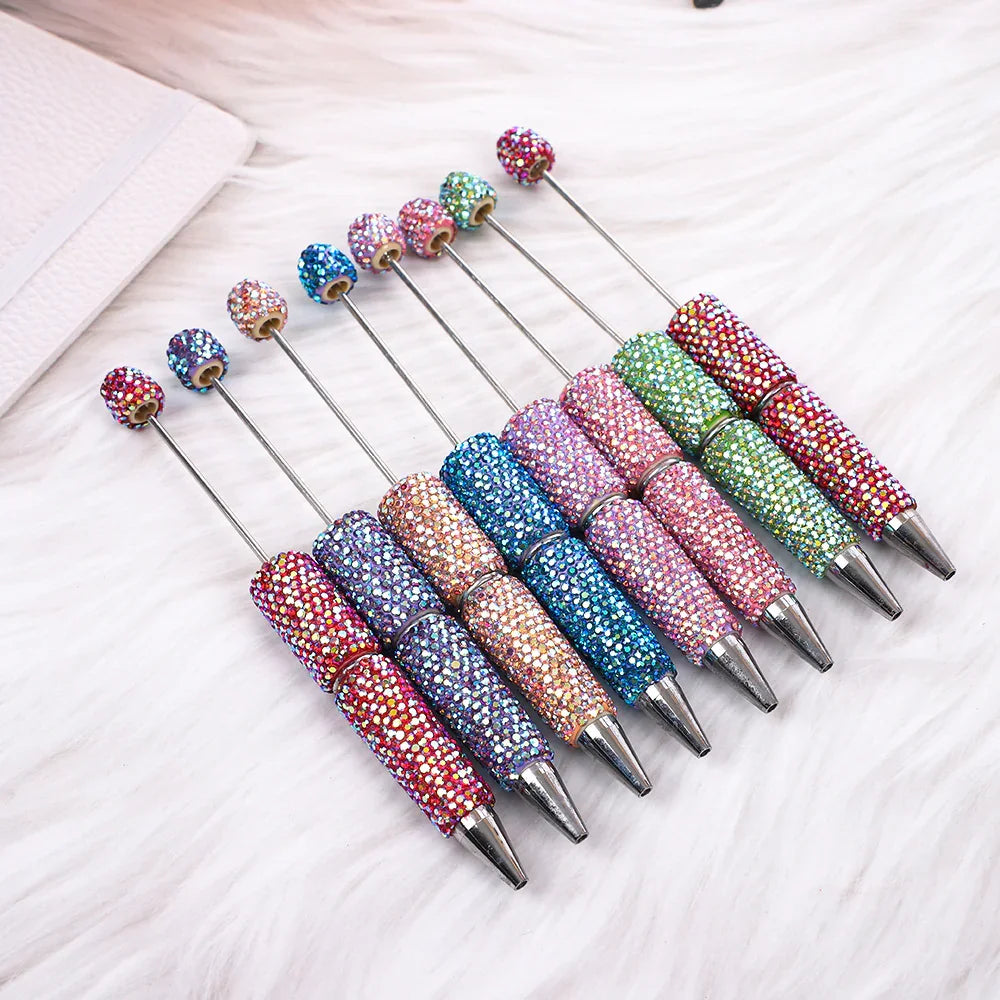 DIY electroplated diamond bead pen UV colorful ballpoint pen | DIY Beadable Pen Craft Gift Idea