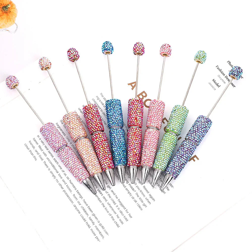DIY electroplated diamond bead pen UV colorful ballpoint pen | DIY Beadable Pen Craft Gift Idea
