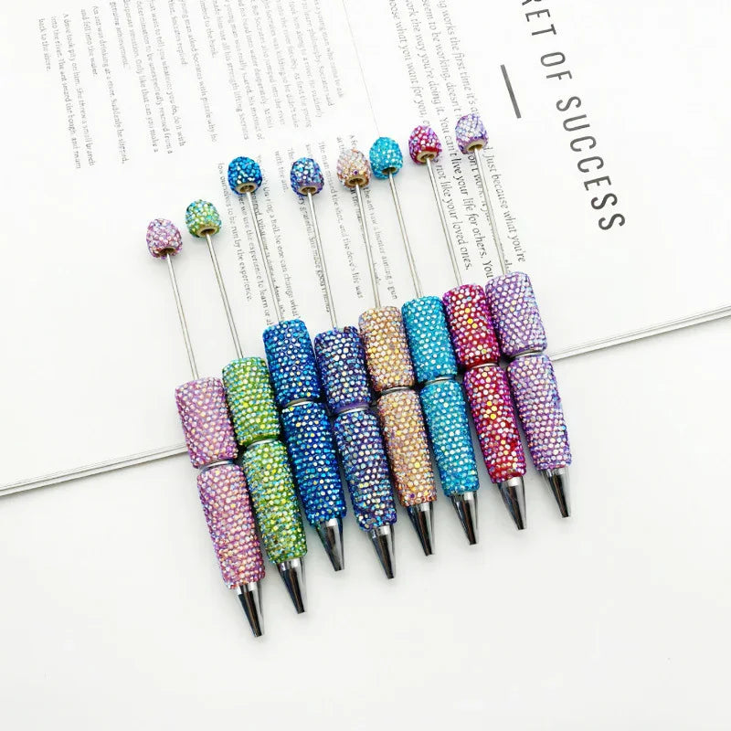 DIY electroplated diamond bead pen UV colorful ballpoint pen | DIY Beadable Pen Craft Gift Idea