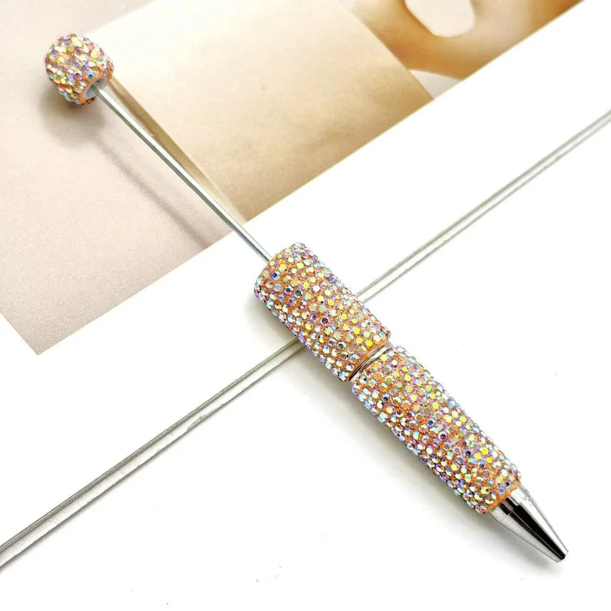 DIY electroplated diamond bead pen UV colorful ballpoint pen | DIY Beadable Pen Craft Gift Idea