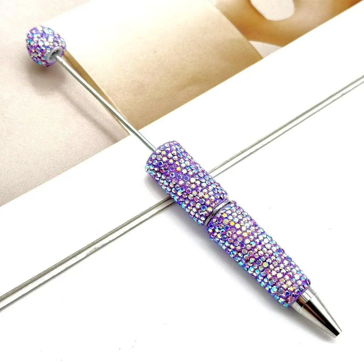 DIY electroplated diamond bead pen UV colorful ballpoint pen | DIY Beadable Pen Craft Gift Idea