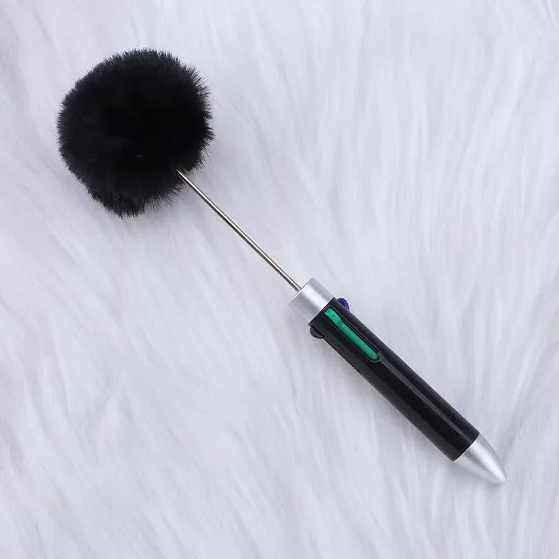 Four-color ball-shaped pen, fun four-in-one push-button journal ballpoint pen