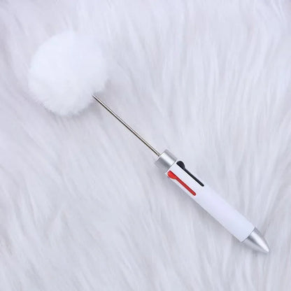 Four-color ball-shaped pen, fun four-in-one push-button journal ballpoint pen