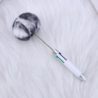 Four-color ball-shaped pen, fun four-in-one push-button journal ballpoint pen