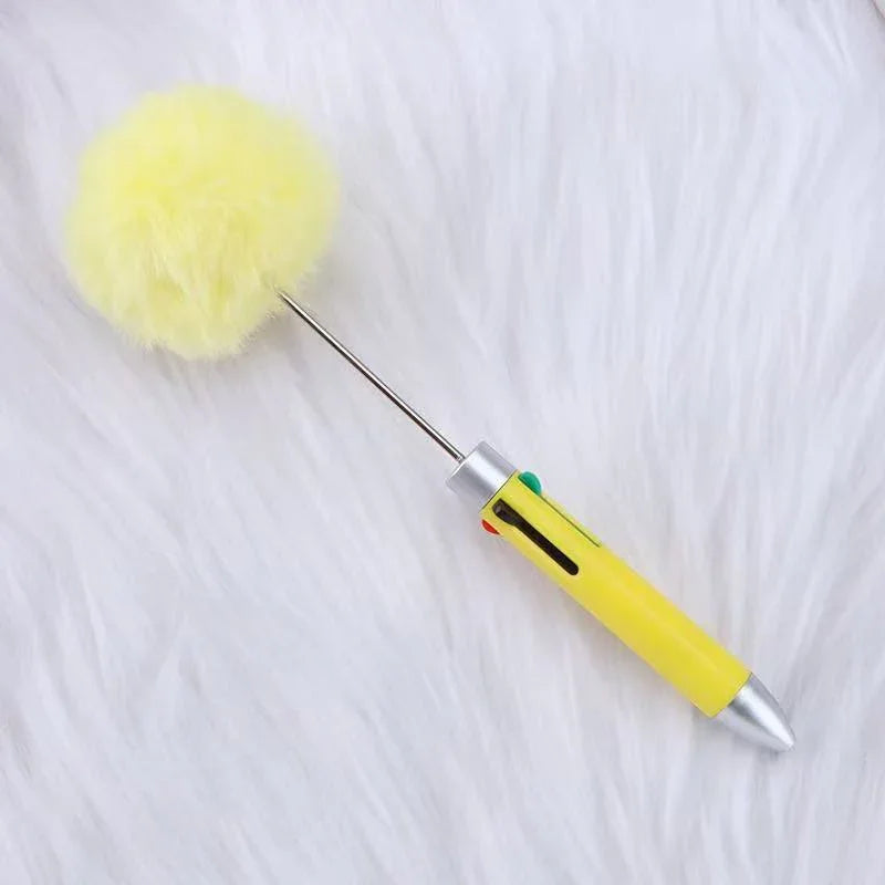 Four-color ball-shaped pen, fun four-in-one push-button journal ballpoint pen