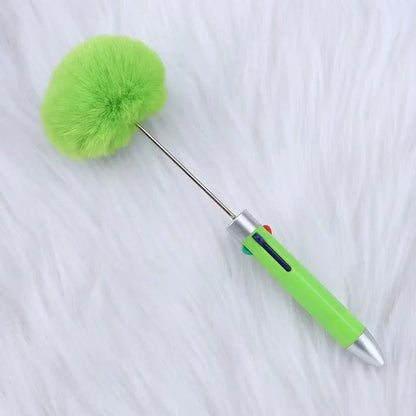 Four-color ball-shaped pen, fun four-in-one push-button journal ballpoint pen