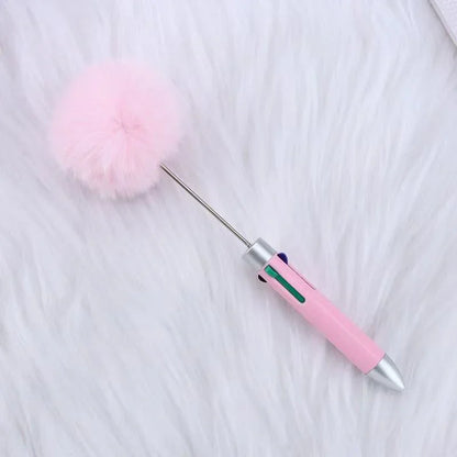Four-color ball-shaped pen, fun four-in-one push-button journal ballpoint pen