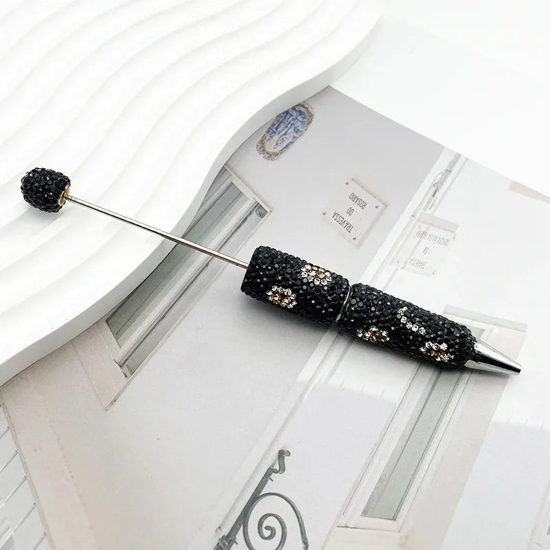 Leopard print diamond-studded ballpoint pen Multi-color rotating heavy-duty ballpoint pen