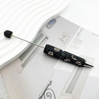 Leopard print diamond-studded ballpoint pen Multi-color rotating heavy-duty ballpoint pen
