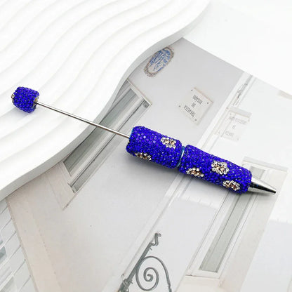 Leopard print diamond-studded ballpoint pen Multi-color rotating heavy-duty ballpoint pen