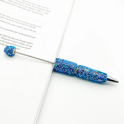 Colorful shell full diamond bead pen hand-threaded full diamond ballpoint pen