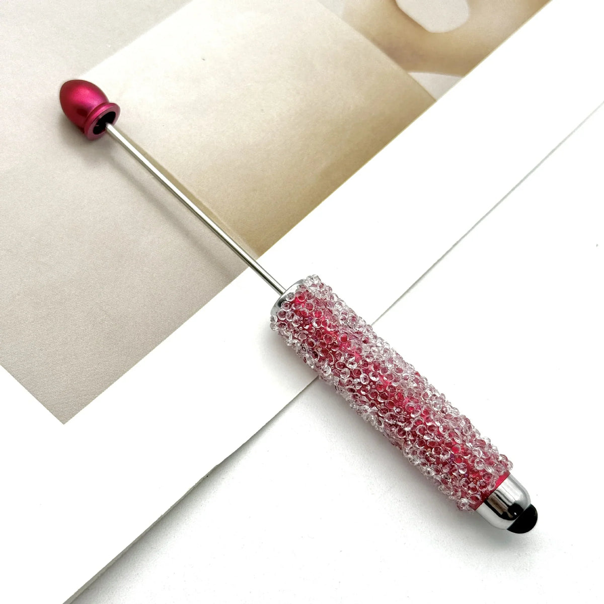 Resin Starry Sky Touch Screen Bead Pen Sugar Rhinestone Cute Grain Pen | DIY Beadable Pen Craft Gift Idea