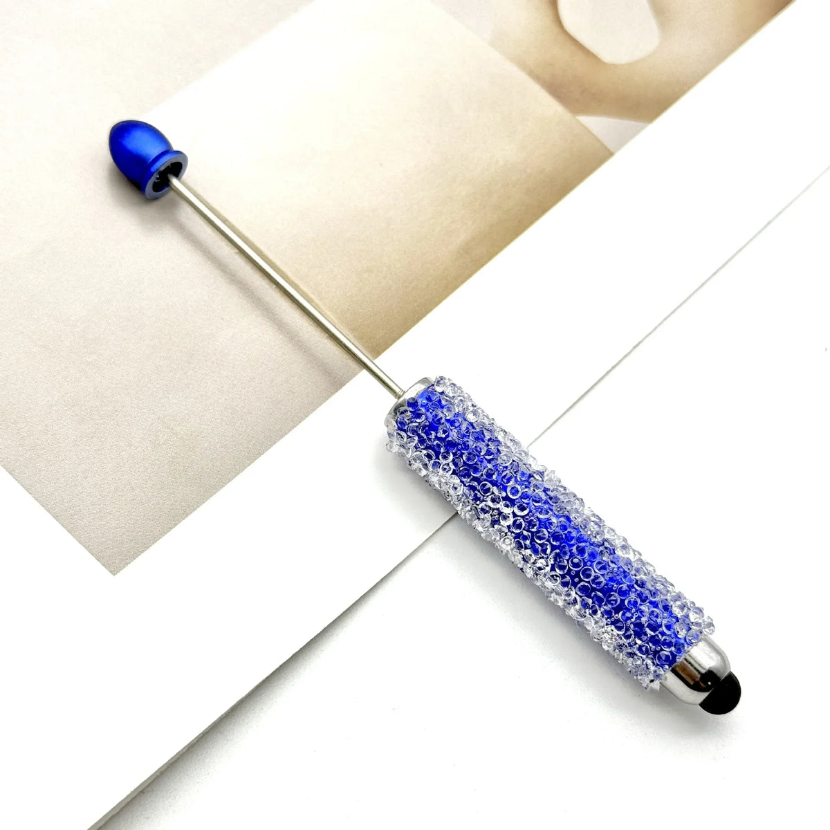 Resin Starry Sky Touch Screen Bead Pen Sugar Rhinestone Cute Grain Pen | DIY Beadable Pen Craft Gift Idea