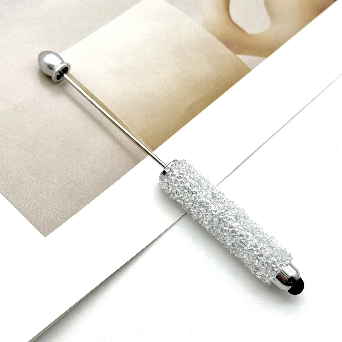 Resin Starry Sky Touch Screen Bead Pen Sugar Rhinestone Cute Grain Pen | DIY Beadable Pen Craft Gift Idea