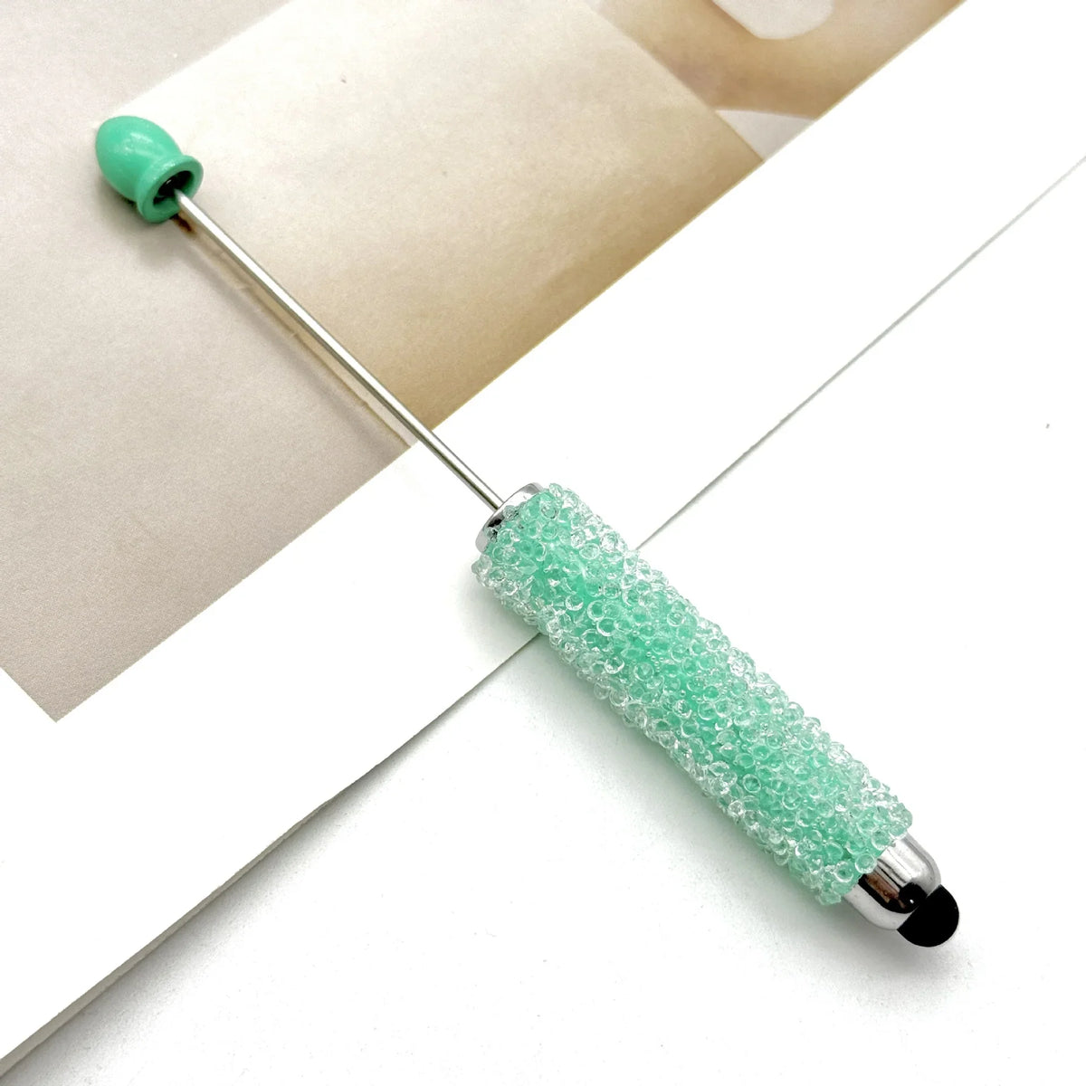 Resin Starry Sky Touch Screen Bead Pen Sugar Rhinestone Cute Grain Pen | DIY Beadable Pen Craft Gift Idea