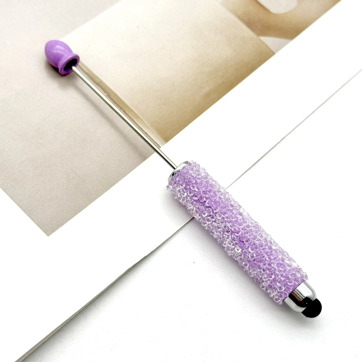 Resin Starry Sky Touch Screen Bead Pen Sugar Rhinestone Cute Grain Pen | DIY Beadable Pen Craft Gift Idea